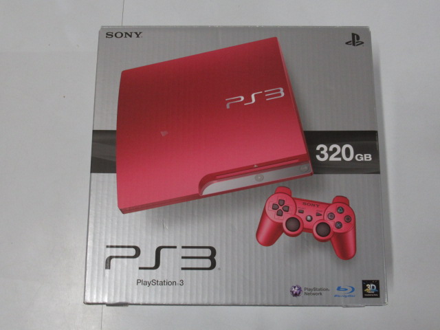 PlayStation3 320GB スカーレット・レッド(旧薄型PS3本体・CECH-3000B ...