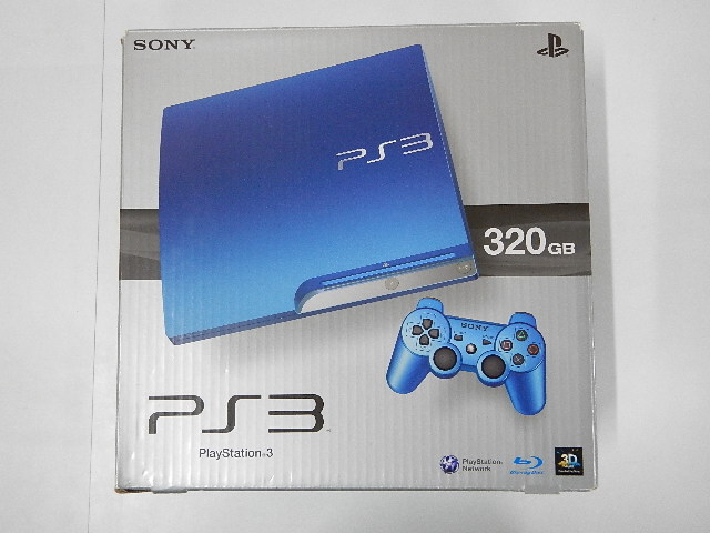 PlayStation3 320GB スプラッシュ・ブルー(旧薄型PS3本体・CECH-3000B SB) │ レトロゲーム買取専門店レトログ
